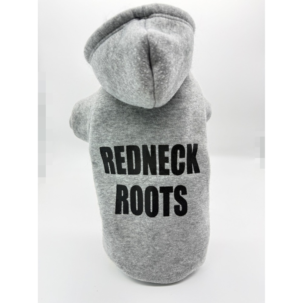 Fabdog Hoodie Dog Small Gray Redneck Roots Graphic Fleece Sweatshirt Country Pet